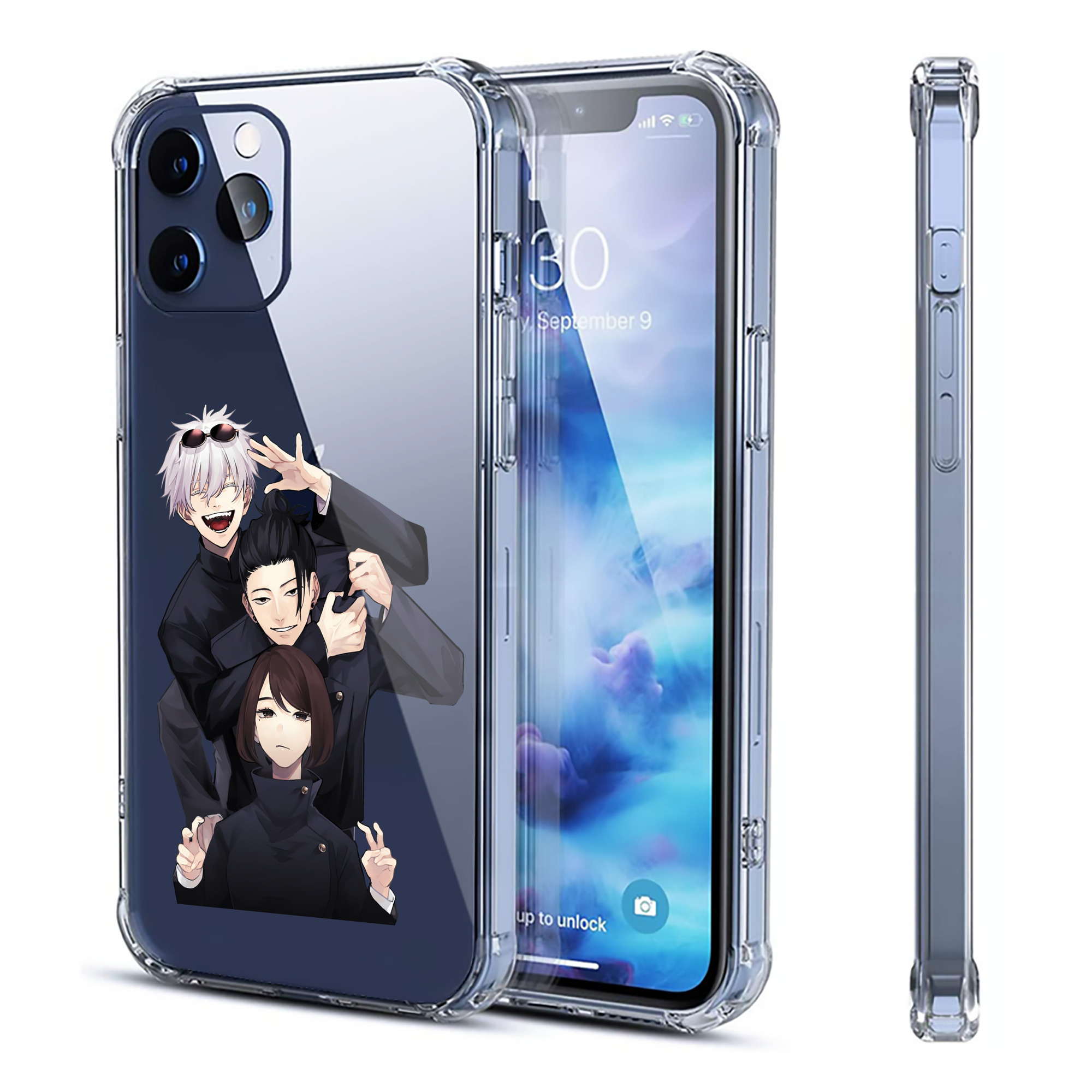 （画像用） 呪術廻戦 Jujutsu Kaisen 【iPhone 12シリーズ対応】透明スマホケース（クリアソフトケース）